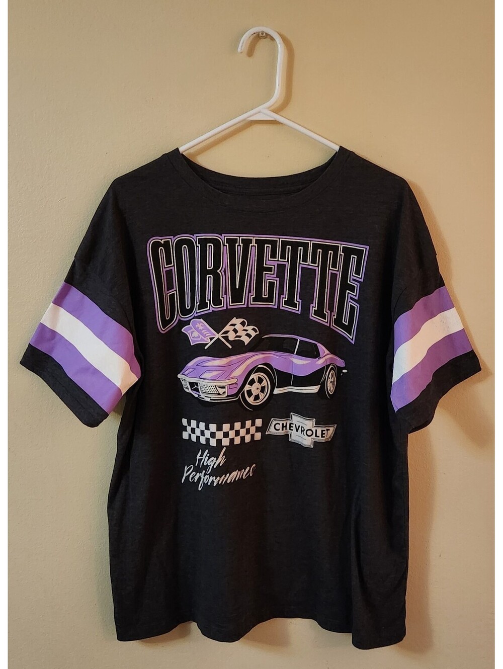 Vintage Chevrolet Corvette GM Official XXL T-Shirt Performance Wrap Sleeve Black